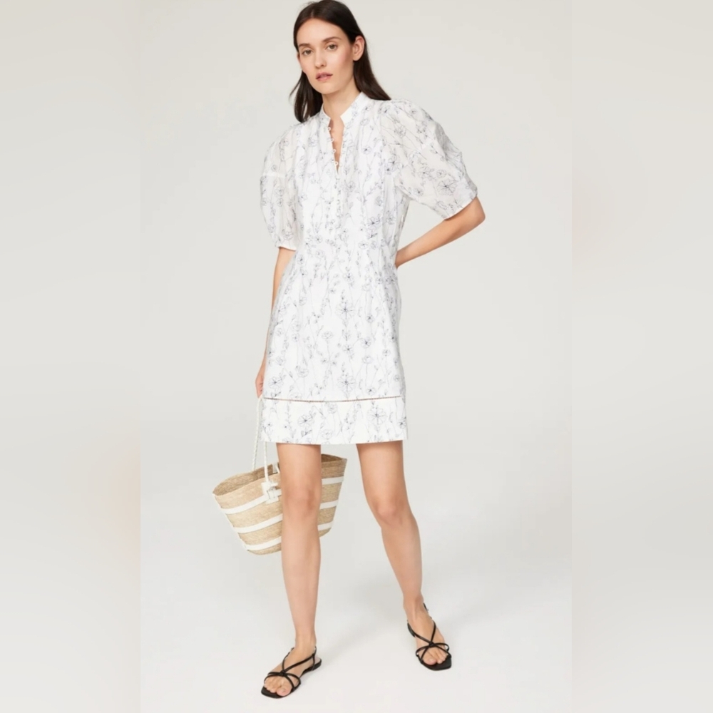 Club Monaco Damen Ballon Sleeves Dress